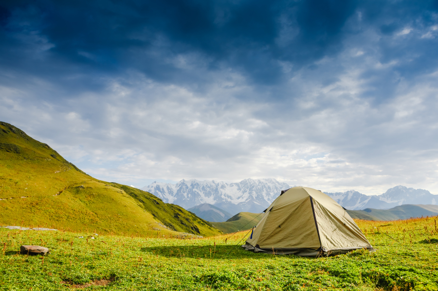 camper dans les alpes 